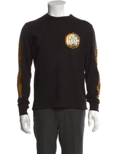 Pre-owned Amiri Graphic Print Crew Neck T-shirt In Black