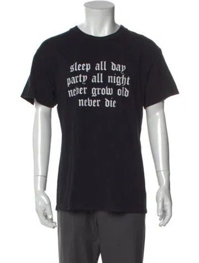 Pre-owned Amiri Graphic Print Crew Neck T-shirt In Black