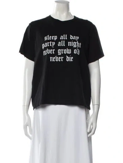 Pre-owned Amiri Graphic Print Crew Neck T-shirt In Black