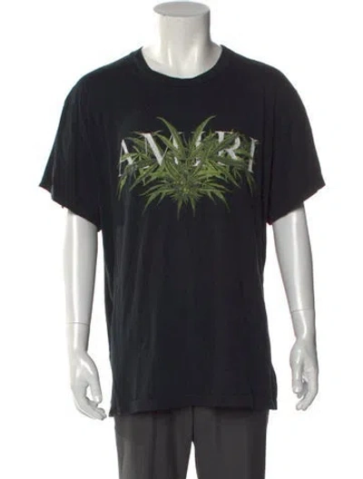 Pre-owned Amiri Graphic Print Crew Neck T-shirt In Black