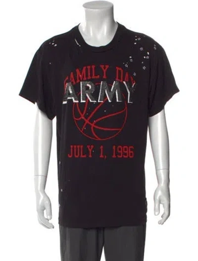 Pre-owned Amiri Graphic Print Crew Neck T-shirt In Black
