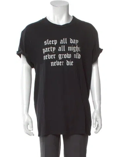 Pre-owned Amiri Graphic Print Crew Neck T-shirt In Black