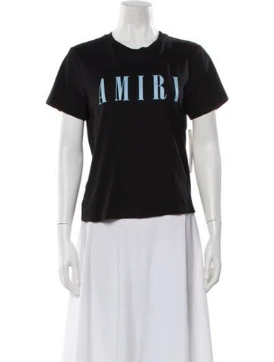 Pre-owned Amiri Graphic Print Crew Neck T-shirt In Black