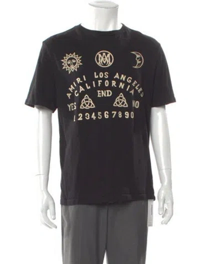 Pre-owned Amiri Graphic Print Crew Neck T-shirt In Black