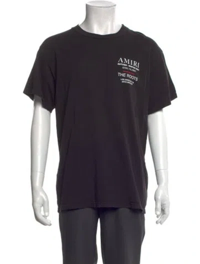 Pre-owned Amiri Graphic Print Crew Neck T-shirt In Black