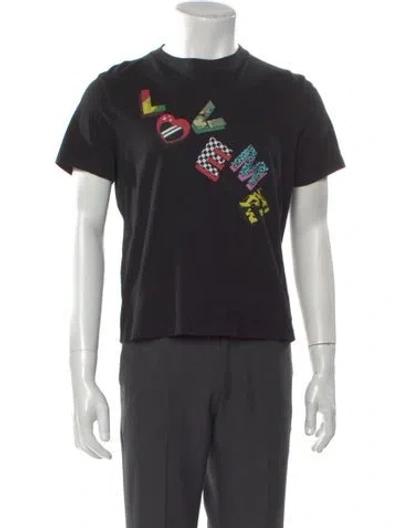 Pre-owned Amiri Graphic Print Crew Neck T-shirt In Black