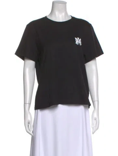Pre-owned Amiri Graphic Print Crew Neck T-shirt In Black