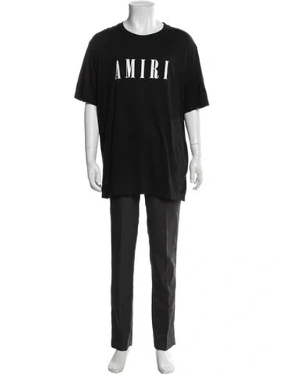 Pre-owned Amiri Graphic Print Crew Neck T-shirt In Black