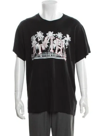 Pre-owned Amiri Graphic Print Crew Neck T-shirt In Black