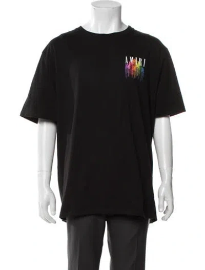 Pre-owned Amiri Graphic Print Crew Neck T-shirt In Black