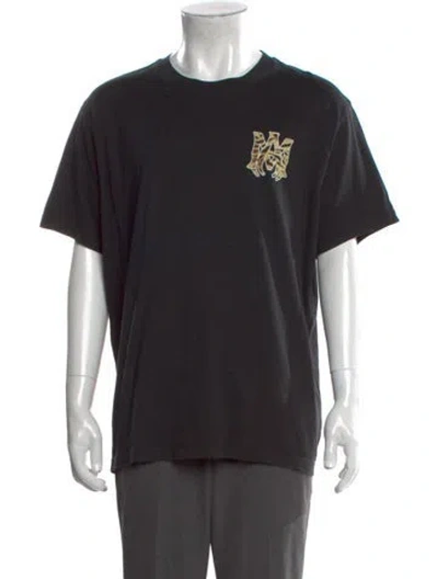 Pre-owned Amiri Graphic Print Crew Neck T-shirt In Black