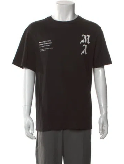 Pre-owned Amiri Graphic Print Crew Neck T-shirt In Black