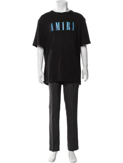 Pre-owned Amiri Graphic Print Crew Neck T-shirt In Black