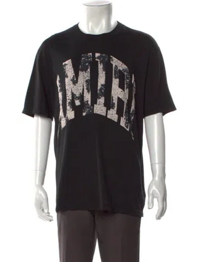 Pre-owned Amiri Graphic Print Crew Neck T-shirt In Black