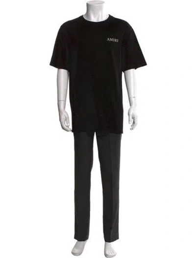 Pre-owned Amiri Graphic Print Crew Neck T-shirt In Black