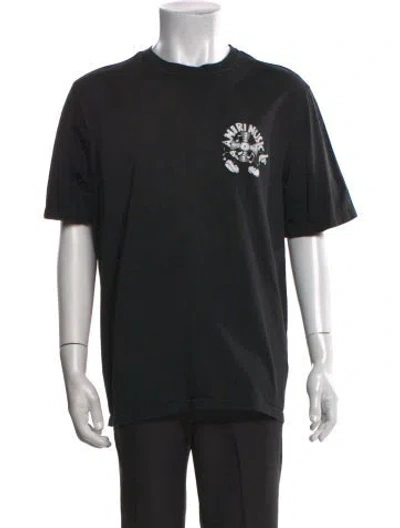 Pre-owned Amiri Graphic Print Crew Neck T-shirt In Black