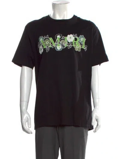 Pre-owned Amiri Graphic Print Crew Neck T-shirt In Black