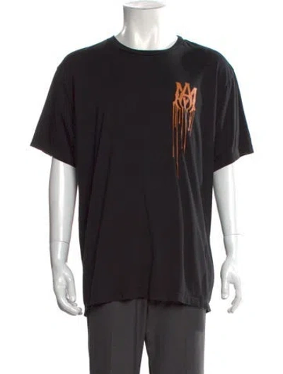 Pre-owned Amiri Graphic Print Crew Neck T-shirt In Black