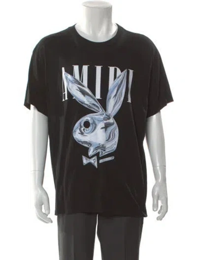 Pre-owned Amiri Graphic Print Crew Neck T-shirt In Black