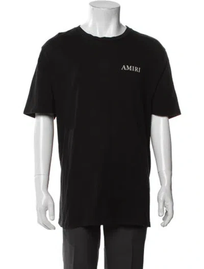 Pre-owned Amiri Graphic Print Crew Neck T-shirt In Black