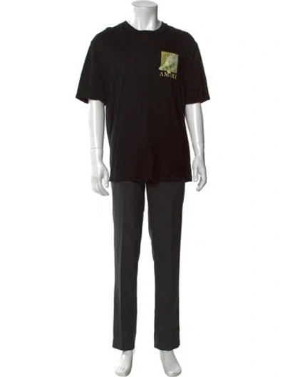Pre-owned Amiri Graphic Print Crew Neck T-shirt In Black