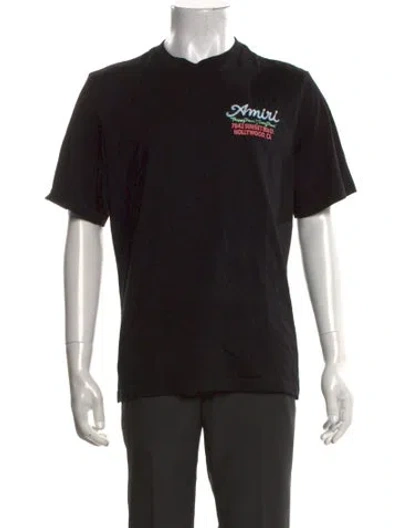 Pre-owned Amiri Graphic Print Crew Neck T-shirt In Black