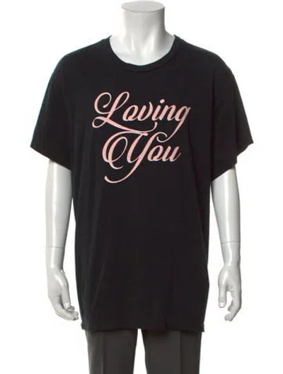 Pre-owned Amiri Graphic Print Crew Neck T-shirt In Black