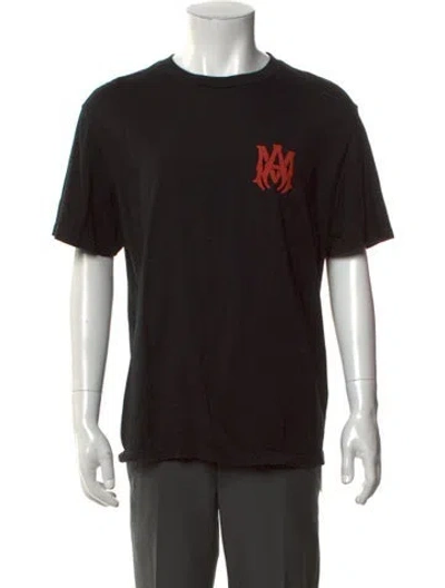 Pre-owned Amiri Graphic Print Crew Neck T-shirt In Black