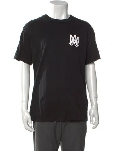 Pre-owned Amiri Graphic Print Crew Neck T-shirt In Black