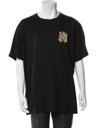 Pre-owned Amiri Graphic Print Crew Neck T-shirt In Black