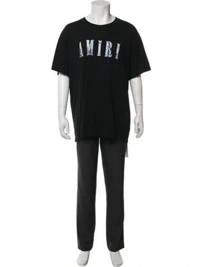 Pre-owned Amiri Graphic Print Crew Neck T-shirt In Black