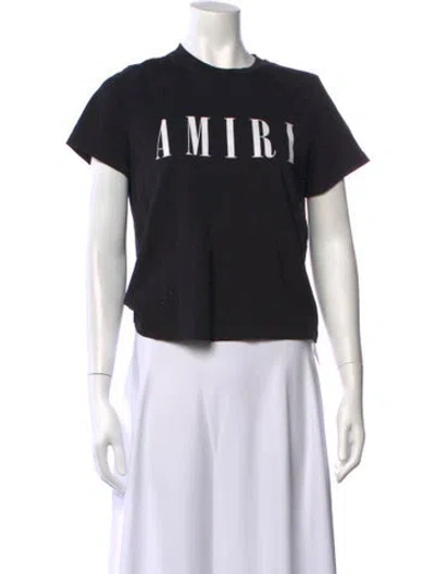 Pre-owned Amiri Graphic Print Crew Neck T-shirt In Black