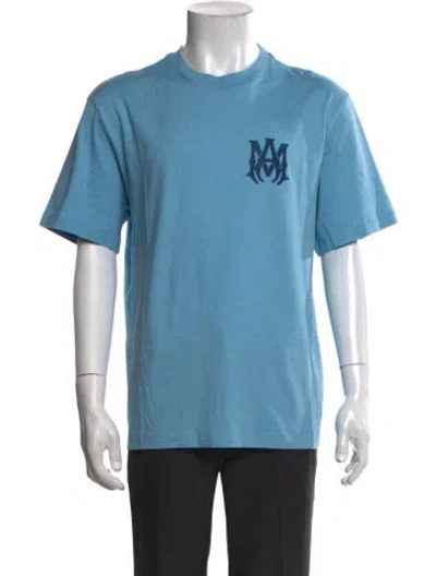 Pre-owned Amiri Graphic Print Crew Neck T-shirt In Blue
