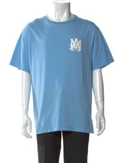 Pre-owned Amiri Graphic Print Crew Neck T-shirt In Blue