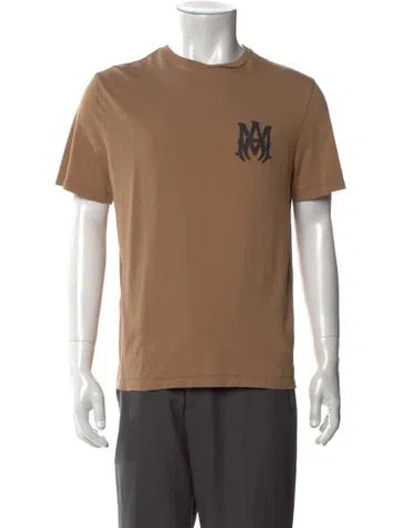 Pre-owned Amiri Graphic Print Crew Neck T-shirt In Brown