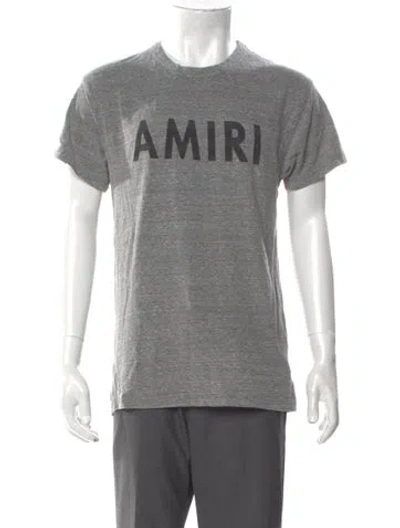 Pre-owned Amiri Graphic Print Crew Neck T-shirt In Gray