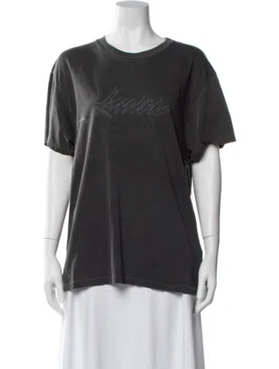 Pre-owned Amiri Graphic Print Crew Neck T-shirt In Gray