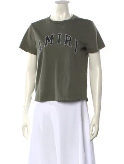 Pre-owned Amiri Graphic Print Crew Neck T-shirt In Green