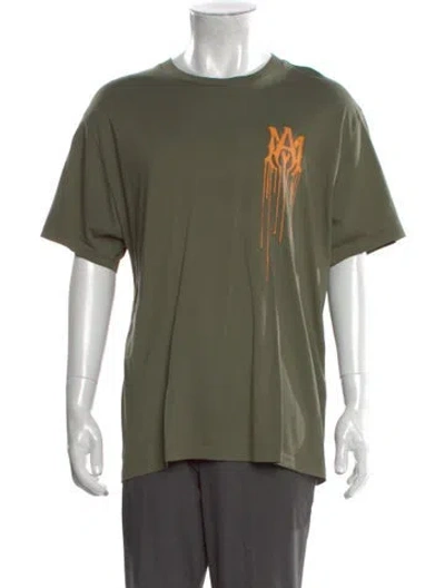 Pre-owned Amiri Graphic Print Crew Neck T-shirt In Green