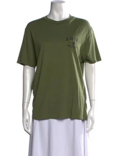 Pre-owned Amiri Graphic Print Crew Neck T-shirt In Green