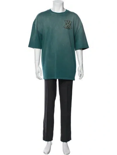 Pre-owned Amiri Graphic Print Crew Neck T-shirt In Green
