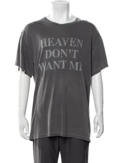 Pre-owned Amiri Graphic Print Crew Neck T-shirt In Grey