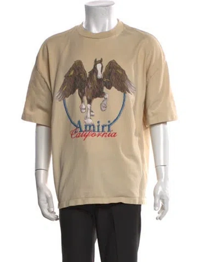 Pre-owned Amiri Graphic Print Crew Neck T-shirt In Neutral