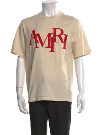Pre-owned Amiri Graphic Print Crew Neck T-shirt In Neutral