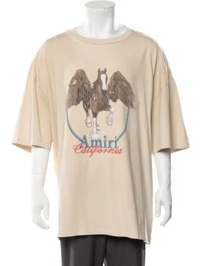 Pre-owned Amiri Graphic Print Crew Neck T-shirt In Neutrals