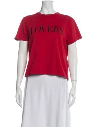 Pre-owned Amiri Graphic Print Crew Neck T-shirt In Pink