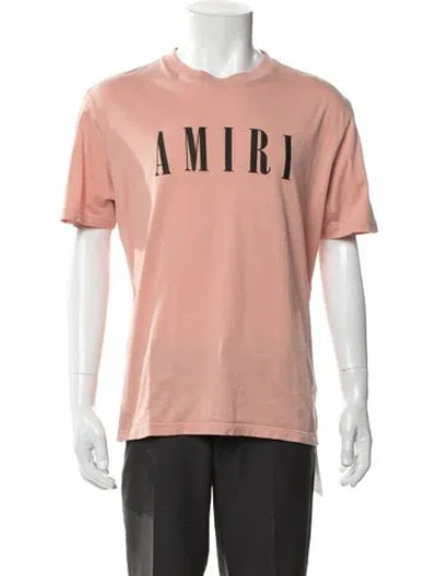 Pre-owned Amiri Graphic Print Crew Neck T-shirt In Pink