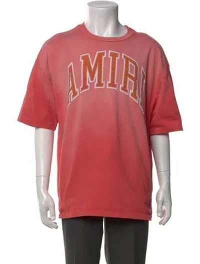 Pre-owned Amiri Graphic Print Crew Neck T-shirt In Pink