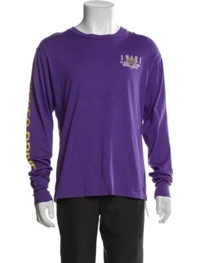 Pre-owned Amiri Graphic Print Crew Neck T-shirt In Purple