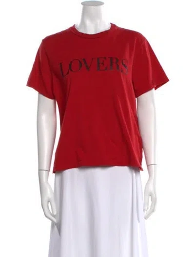 Pre-owned Amiri Graphic Print Crew Neck T-shirt In Red